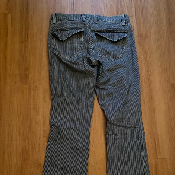 Old Navy Vintage Blue and White Stripped Jeans - wide/flare leg - Picture 4 of 4